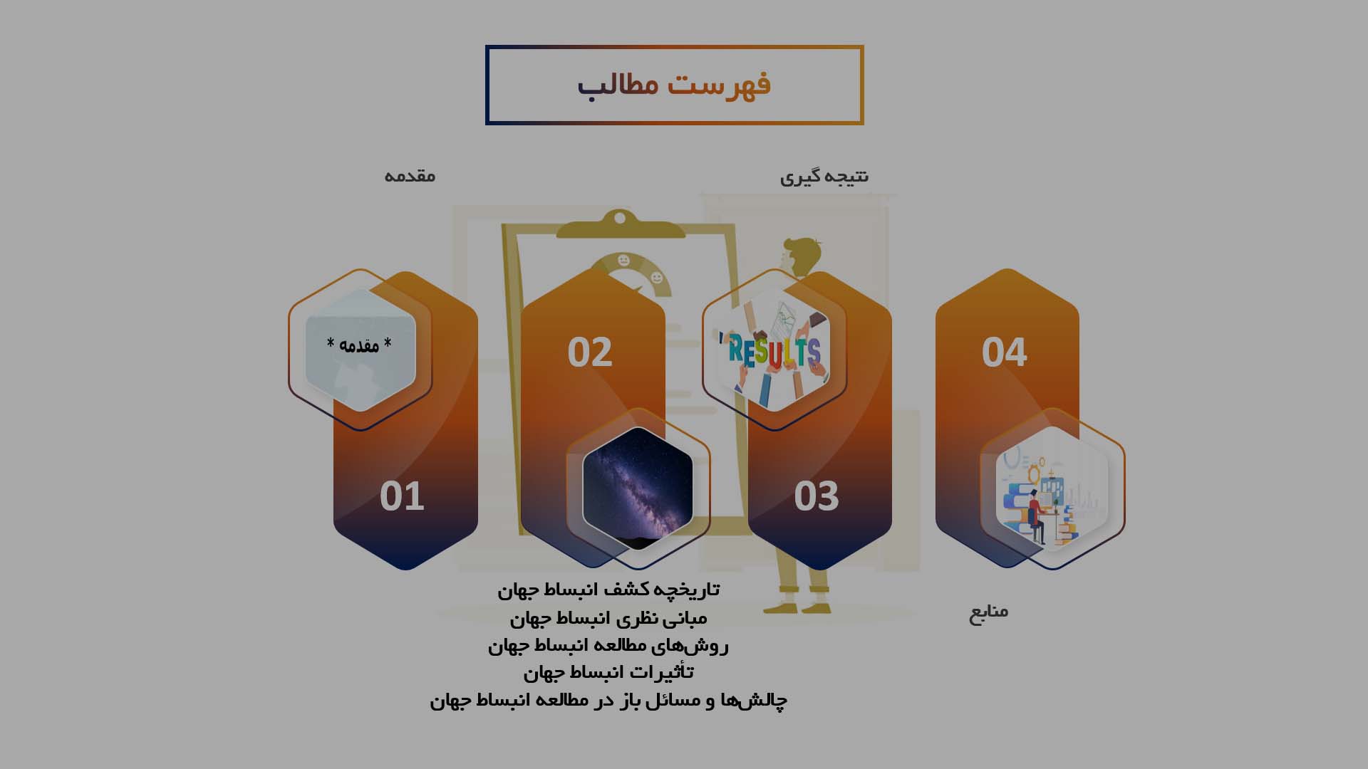 پاورپوینت در مورد بررسی انبساط جهان